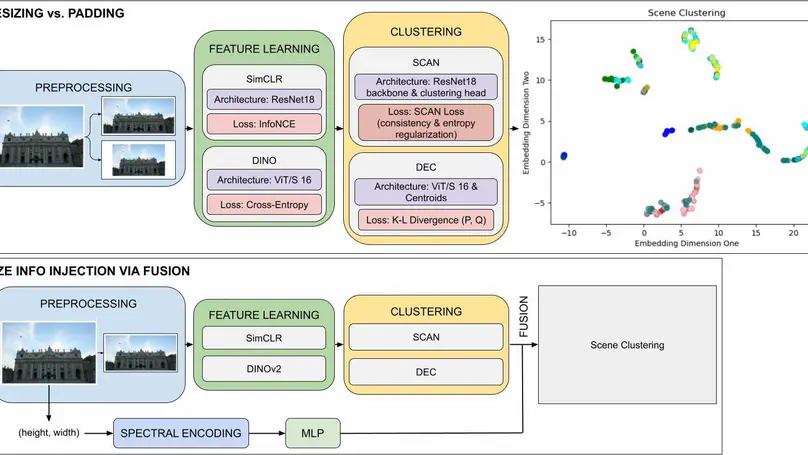 Size-Informed Representations for Unsupervised Image Clustering